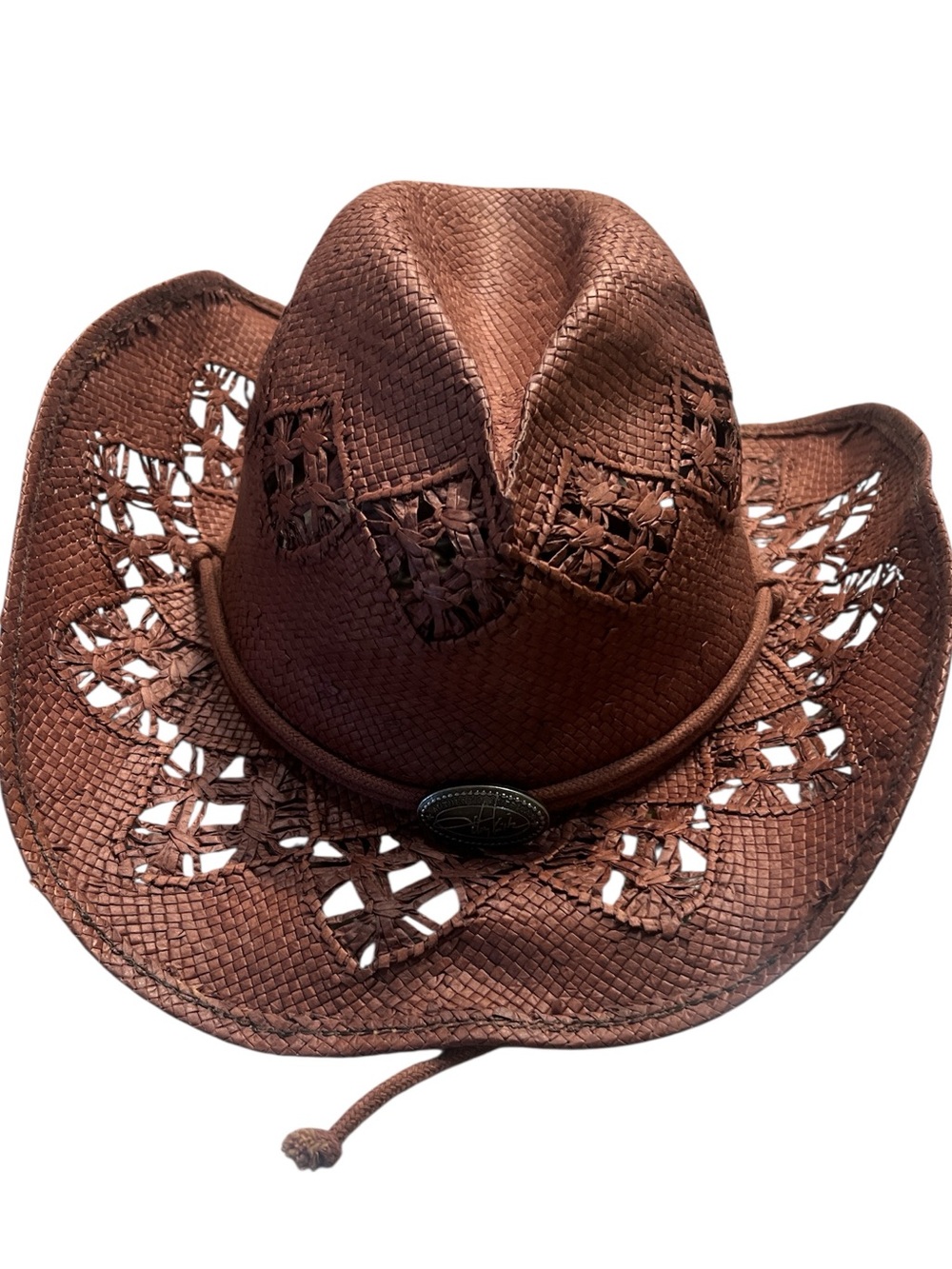 Toby Keith Brown Women's Straw Cowboy Hat - Stylish Ventilated Design